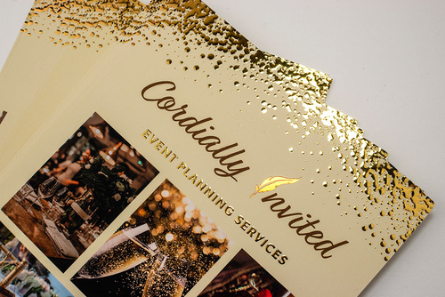 Gold foil invite
