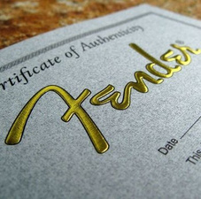 Foiled certificate