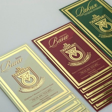 Gold-foil invitations